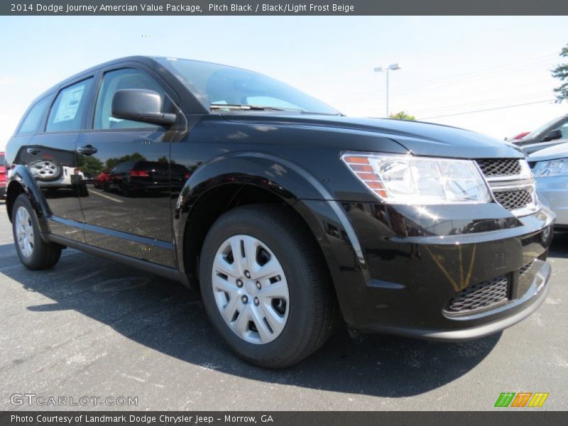 Pitch Black / Black/Light Frost Beige 2014 Dodge Journey Amercian Value Package