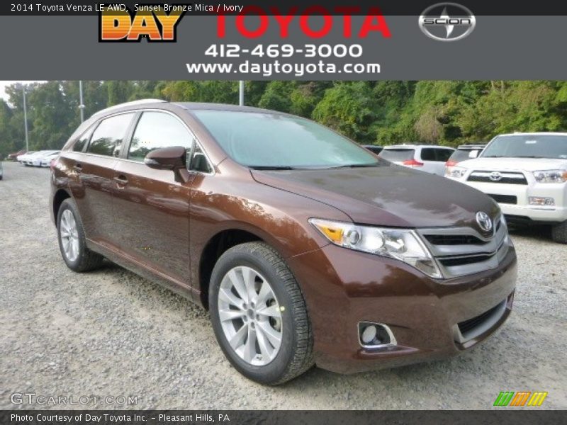 Sunset Bronze Mica / Ivory 2014 Toyota Venza LE AWD