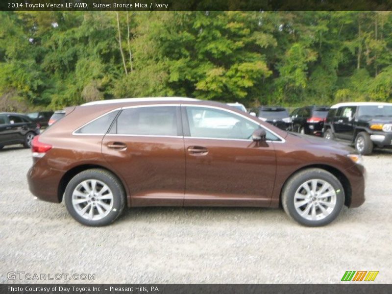 Sunset Bronze Mica / Ivory 2014 Toyota Venza LE AWD
