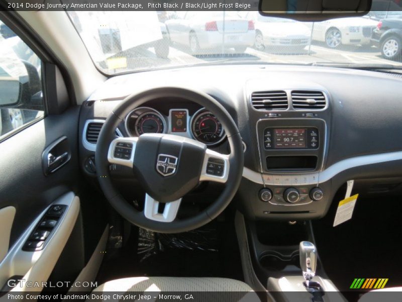 Pitch Black / Black/Light Frost Beige 2014 Dodge Journey Amercian Value Package
