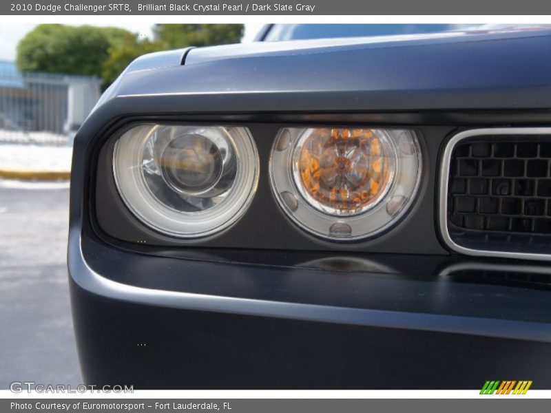 Brilliant Black Crystal Pearl / Dark Slate Gray 2010 Dodge Challenger SRT8