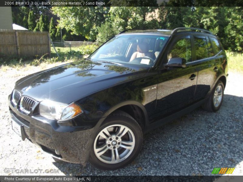 Black Sapphire Metallic / Sand Beige 2006 BMW X3 3.0i