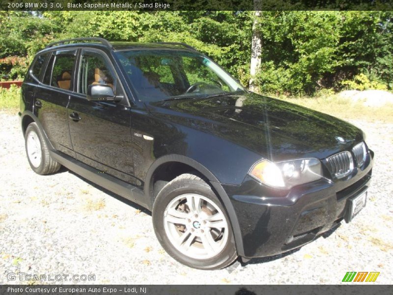 Black Sapphire Metallic / Sand Beige 2006 BMW X3 3.0i