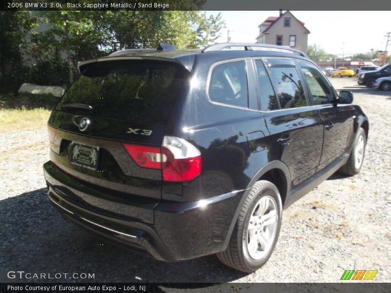 Black Sapphire Metallic / Sand Beige 2006 BMW X3 3.0i