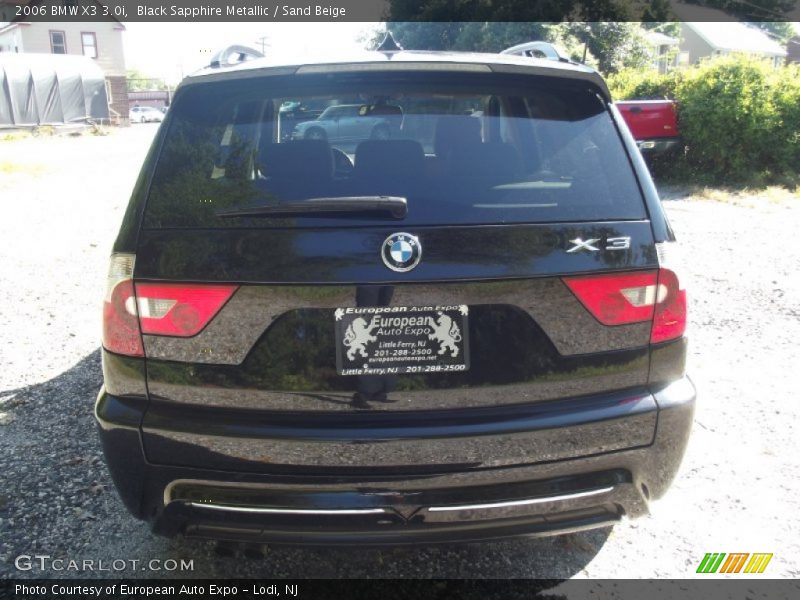 Black Sapphire Metallic / Sand Beige 2006 BMW X3 3.0i