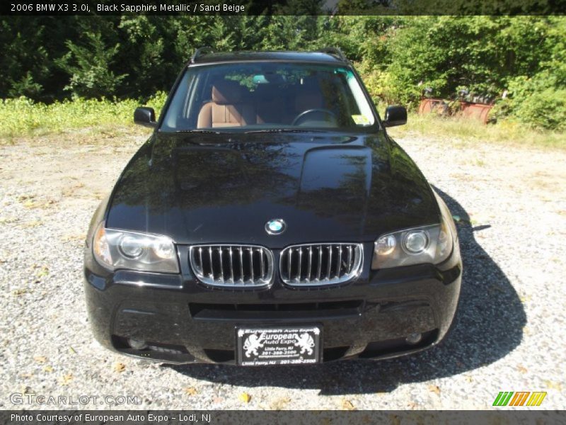 Black Sapphire Metallic / Sand Beige 2006 BMW X3 3.0i