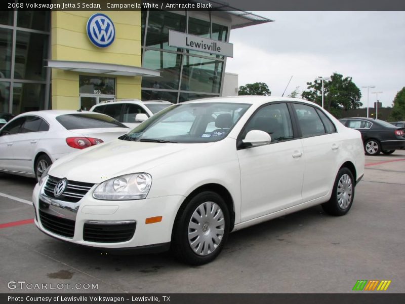 Campanella White / Anthracite Black 2008 Volkswagen Jetta S Sedan