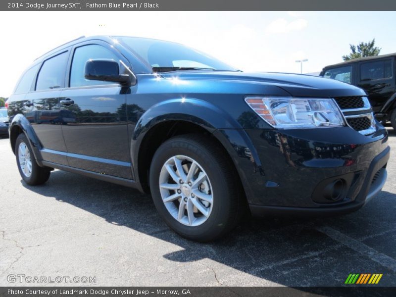 Fathom Blue Pearl / Black 2014 Dodge Journey SXT