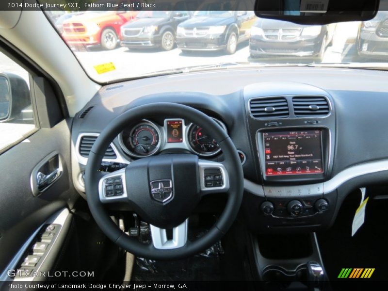 Fathom Blue Pearl / Black 2014 Dodge Journey SXT