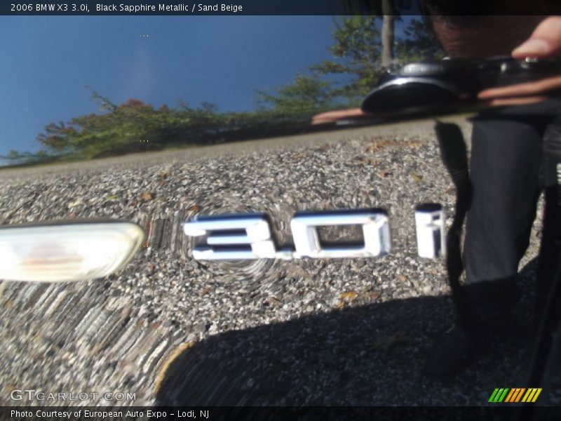 Black Sapphire Metallic / Sand Beige 2006 BMW X3 3.0i