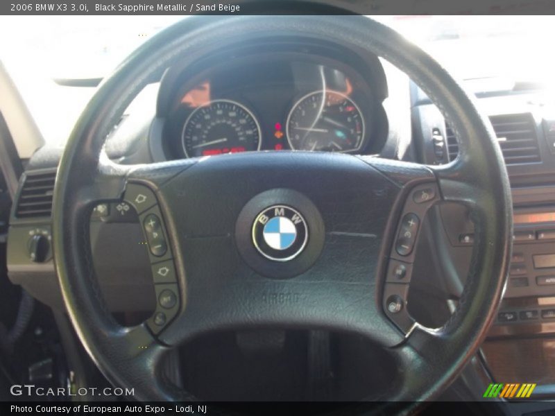 Black Sapphire Metallic / Sand Beige 2006 BMW X3 3.0i