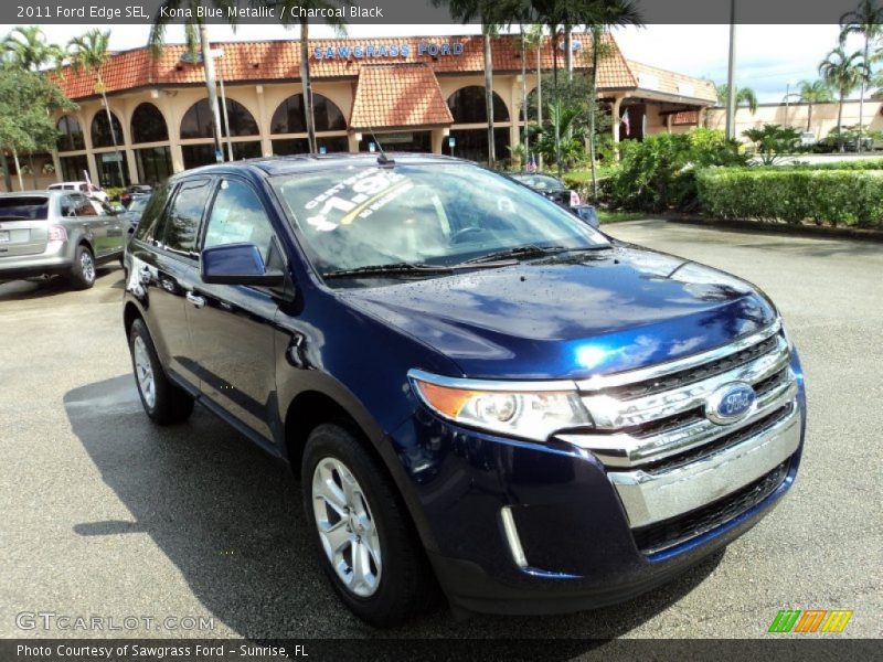 Kona Blue Metallic / Charcoal Black 2011 Ford Edge SEL