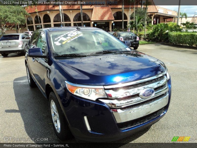 Kona Blue Metallic / Charcoal Black 2011 Ford Edge SEL