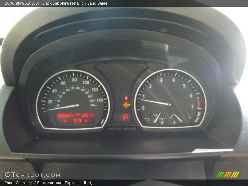 Black Sapphire Metallic / Sand Beige 2006 BMW X3 3.0i