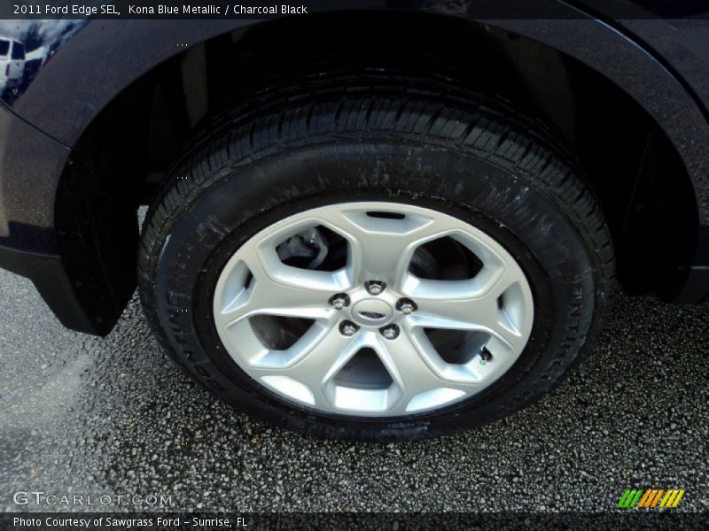 Kona Blue Metallic / Charcoal Black 2011 Ford Edge SEL