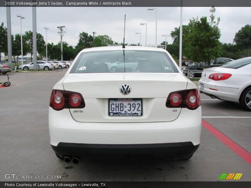 Campanella White / Anthracite Black 2008 Volkswagen Jetta S Sedan
