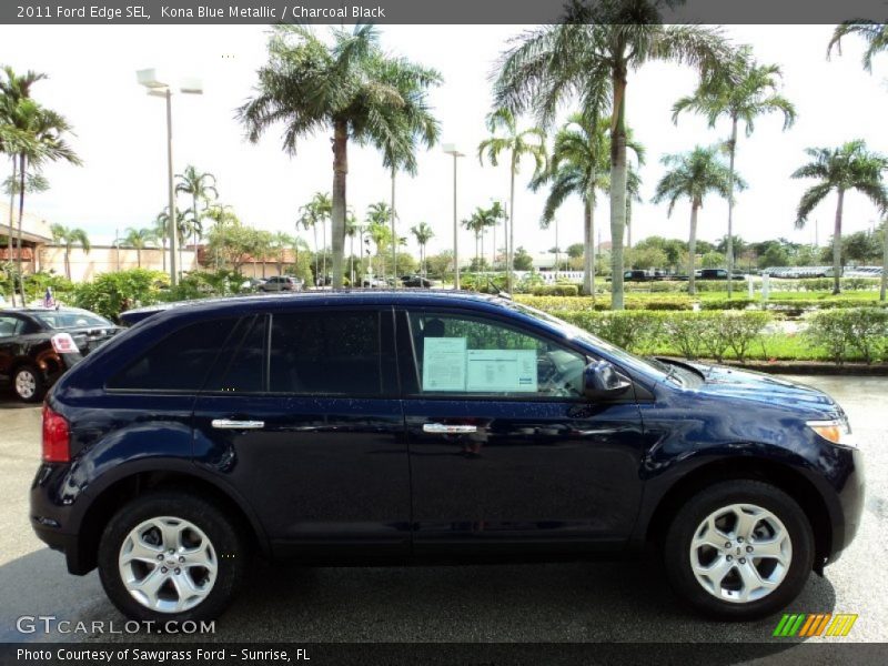 Kona Blue Metallic / Charcoal Black 2011 Ford Edge SEL