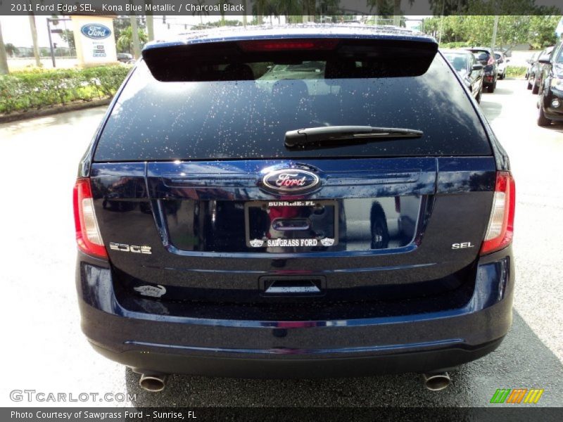 Kona Blue Metallic / Charcoal Black 2011 Ford Edge SEL