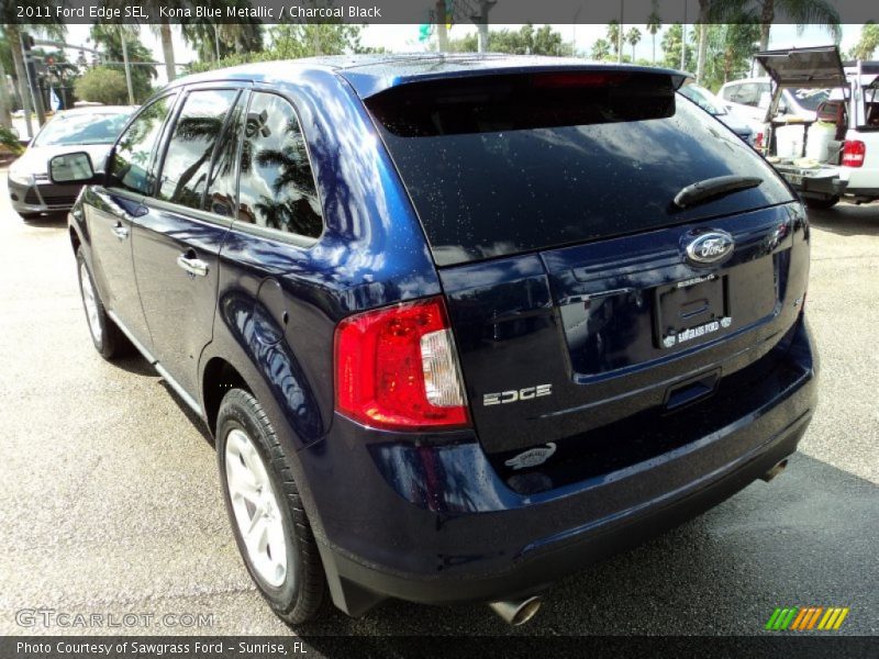 Kona Blue Metallic / Charcoal Black 2011 Ford Edge SEL
