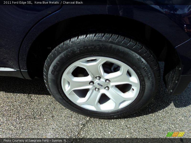 Kona Blue Metallic / Charcoal Black 2011 Ford Edge SEL