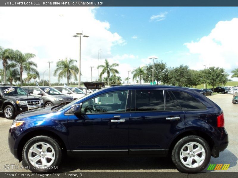 Kona Blue Metallic / Charcoal Black 2011 Ford Edge SEL