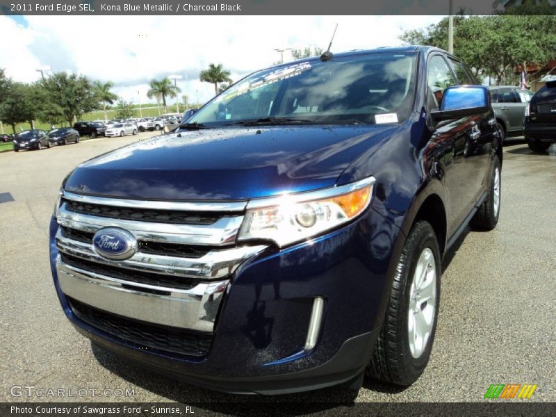 Kona Blue Metallic / Charcoal Black 2011 Ford Edge SEL