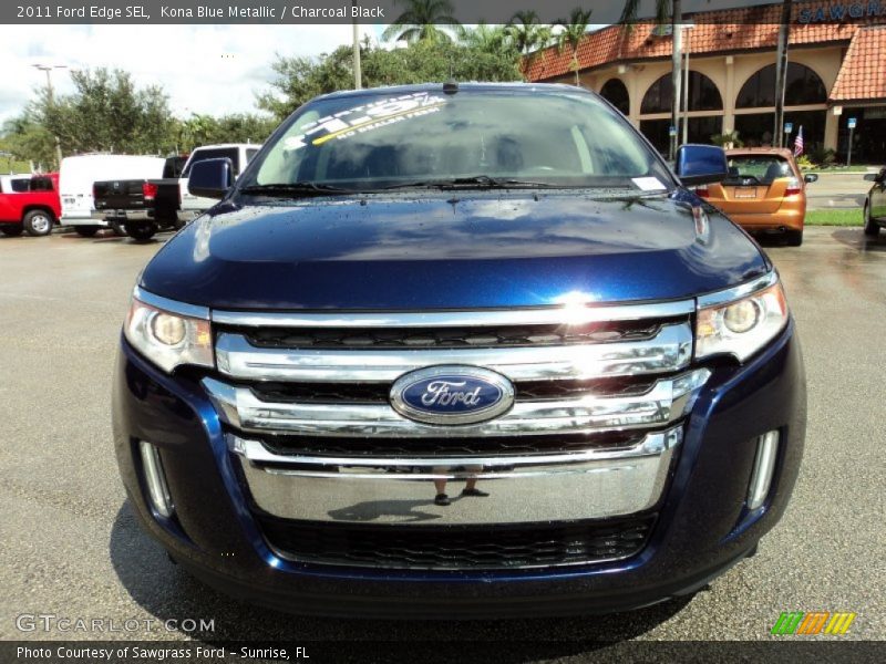 Kona Blue Metallic / Charcoal Black 2011 Ford Edge SEL