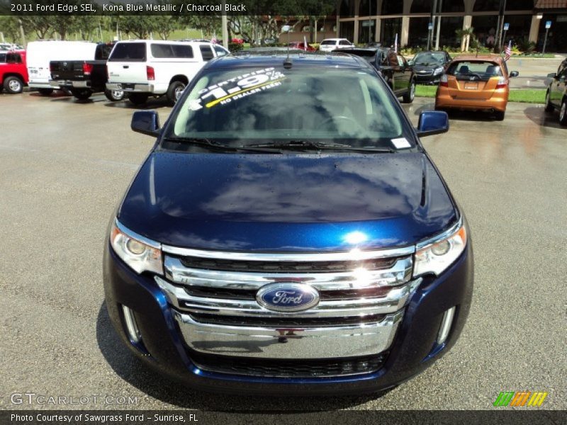 Kona Blue Metallic / Charcoal Black 2011 Ford Edge SEL