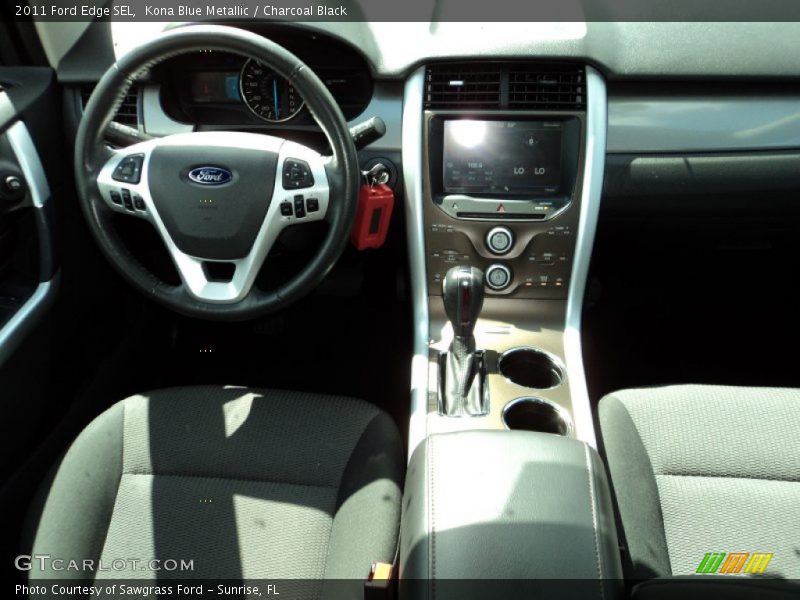 Kona Blue Metallic / Charcoal Black 2011 Ford Edge SEL