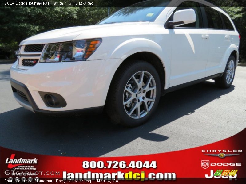 White / R/T Black/Red 2014 Dodge Journey R/T