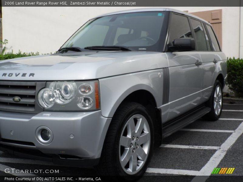 Zambezi Silver Metallic / Charcoal/Jet 2006 Land Rover Range Rover HSE