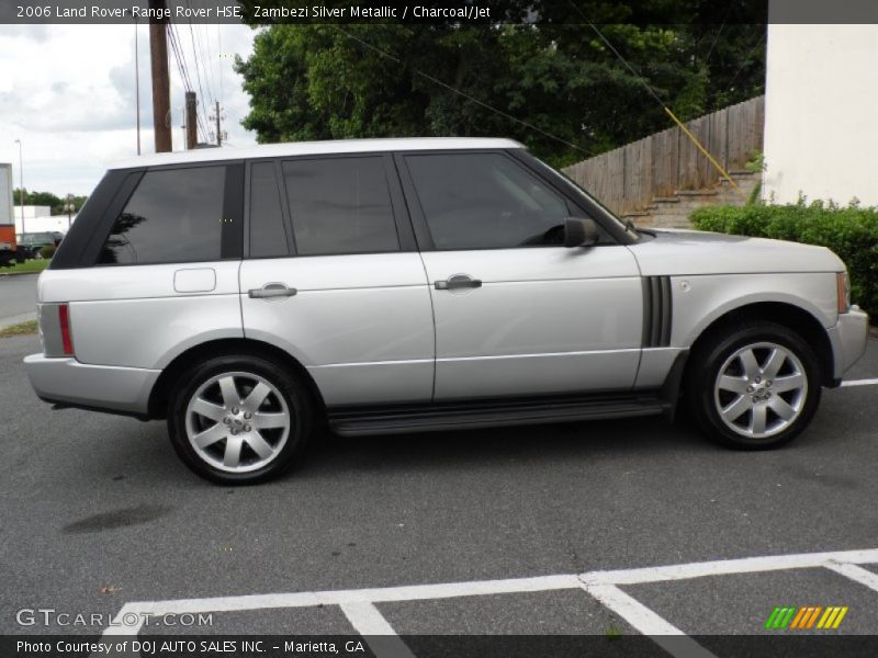 Zambezi Silver Metallic / Charcoal/Jet 2006 Land Rover Range Rover HSE