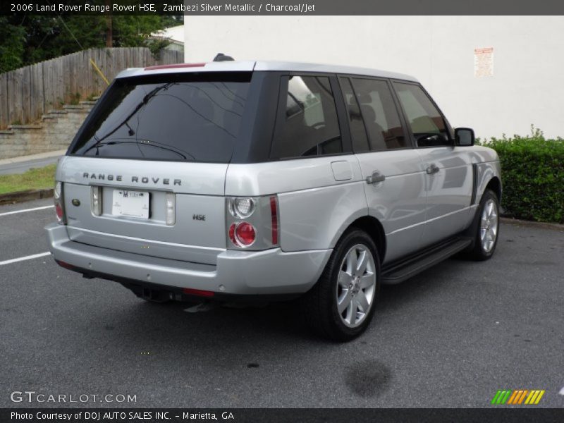 Zambezi Silver Metallic / Charcoal/Jet 2006 Land Rover Range Rover HSE