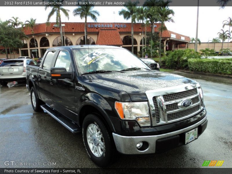 Tuxedo Black Metallic / Pale Adobe 2012 Ford F150 Lariat SuperCrew