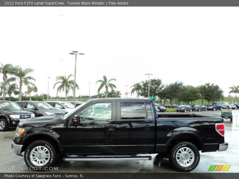 Tuxedo Black Metallic / Pale Adobe 2012 Ford F150 Lariat SuperCrew