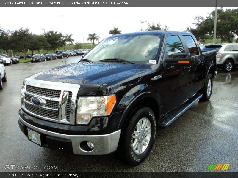 Tuxedo Black Metallic / Pale Adobe 2012 Ford F150 Lariat SuperCrew