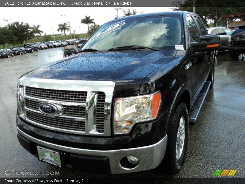 Tuxedo Black Metallic / Pale Adobe 2012 Ford F150 Lariat SuperCrew