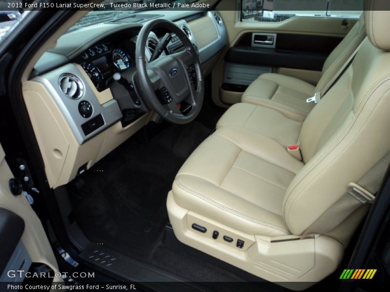 Tuxedo Black Metallic / Pale Adobe 2012 Ford F150 Lariat SuperCrew