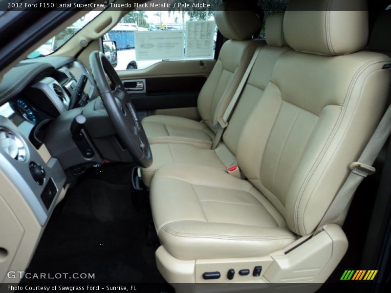 Tuxedo Black Metallic / Pale Adobe 2012 Ford F150 Lariat SuperCrew