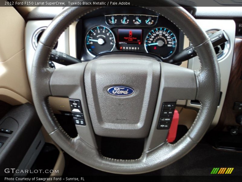 Tuxedo Black Metallic / Pale Adobe 2012 Ford F150 Lariat SuperCrew