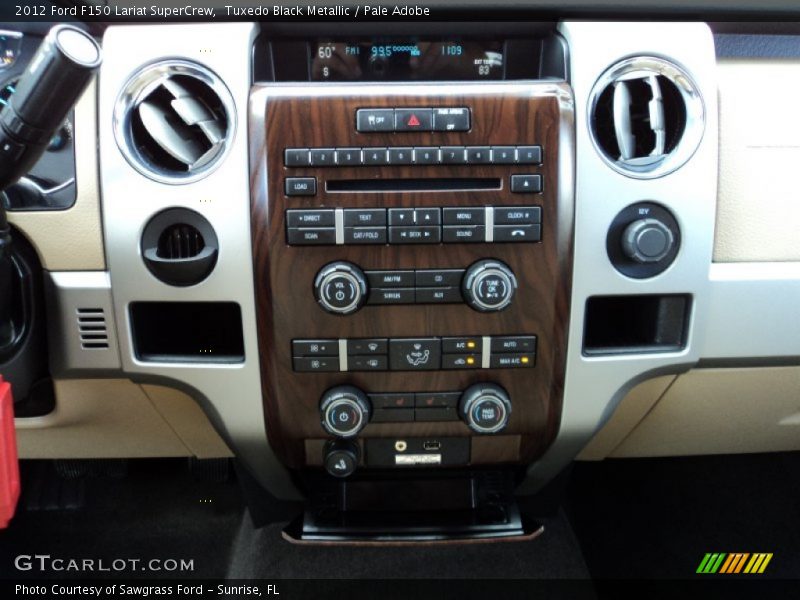 Tuxedo Black Metallic / Pale Adobe 2012 Ford F150 Lariat SuperCrew