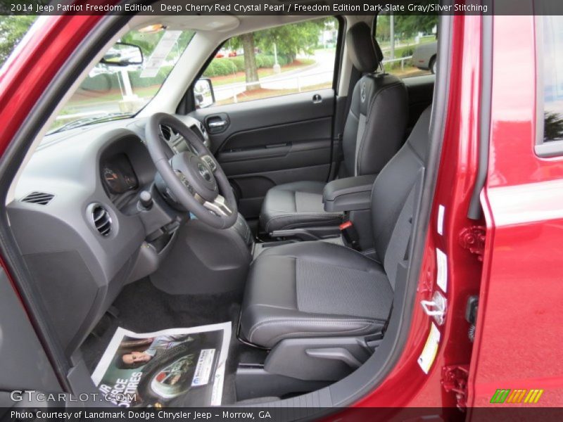 Deep Cherry Red Crystal Pearl / Freedom Edition Dark Slate Gray/Silver Stitching 2014 Jeep Patriot Freedom Edition