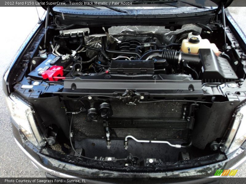 Tuxedo Black Metallic / Pale Adobe 2012 Ford F150 Lariat SuperCrew