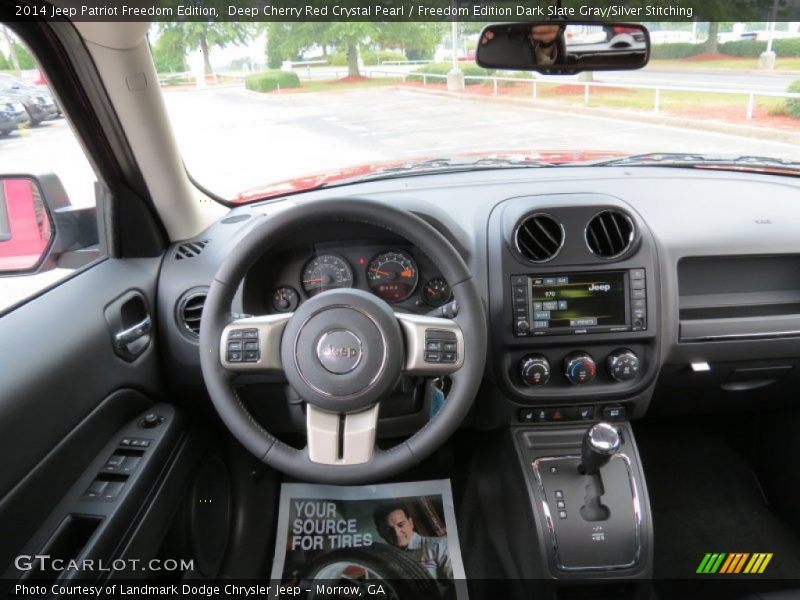 Deep Cherry Red Crystal Pearl / Freedom Edition Dark Slate Gray/Silver Stitching 2014 Jeep Patriot Freedom Edition