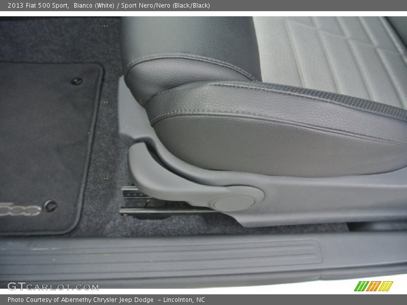 Bianco (White) / Sport Nero/Nero (Black/Black) 2013 Fiat 500 Sport