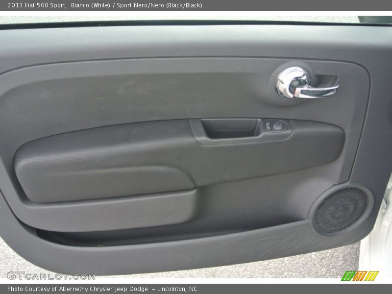 Bianco (White) / Sport Nero/Nero (Black/Black) 2013 Fiat 500 Sport