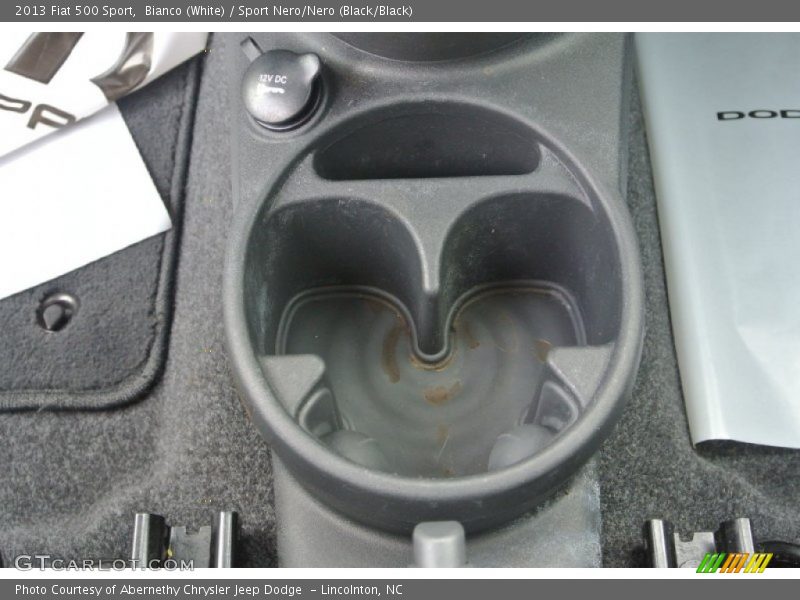 Bianco (White) / Sport Nero/Nero (Black/Black) 2013 Fiat 500 Sport