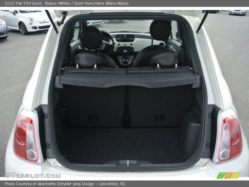 Bianco (White) / Sport Nero/Nero (Black/Black) 2013 Fiat 500 Sport