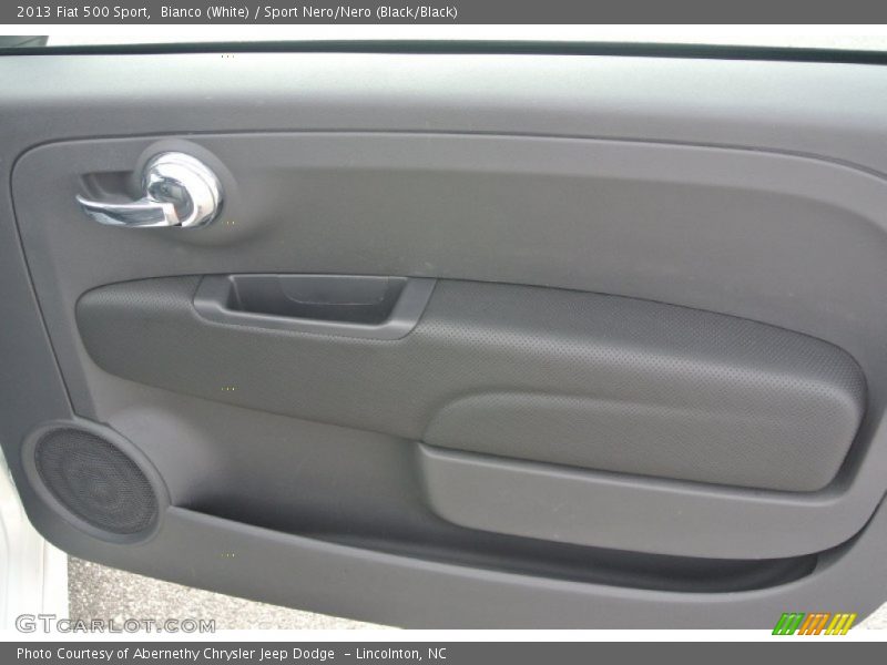 Bianco (White) / Sport Nero/Nero (Black/Black) 2013 Fiat 500 Sport