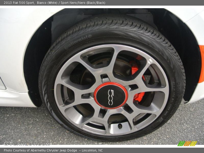 Bianco (White) / Sport Nero/Nero (Black/Black) 2013 Fiat 500 Sport